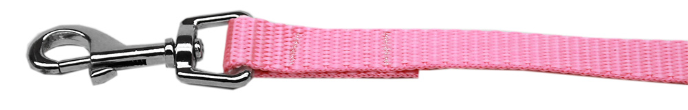 Plain Nylon Pet Leash 1in by 6ft Pink